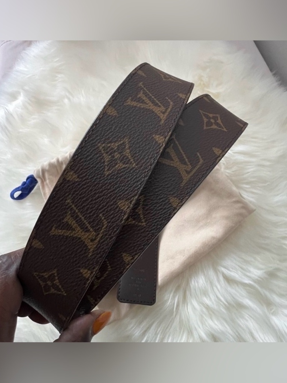 Authentic Louis Vuitton Monogram Initiales 40mm Reversible Belt Size 110cm/44" - Picture 8 of 15